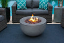 30" Outdoor Propane Gas Fire Pit Table Bowl in Gray