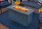 42" Concrete Chat Height Fire Pit Table in Gray