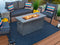 42" Concrete Chat Height Fire Pit Table in Gray