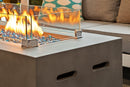 60" Rectangular Outdoor Propane Gas Fire Pit Table in Gray