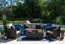 Bari 4 Piece Outdoor Conversation Sofa Set in Espresso Brown