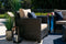 Bari 4 Piece Outdoor Conversation Sofa Set in Espresso Brown