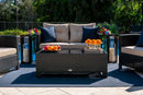 Bari 4 Piece Outdoor Conversation Sofa Set in Espresso Brown