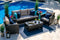 Bari 4 Piece Outdoor Conversation Sofa Set (L) in Espresso Brown