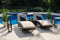 Bari 3 Piece Outdoor Chaise Lounge Set in Espresso Brown