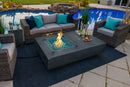 65" Rectangular Outdoor Propane Gas Fire Pit Table in Gray