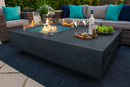 65" Rectangular Outdoor Propane Gas Fire Pit Table in Gray