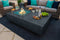 65" Rectangular Outdoor Propane Gas Fire Pit Table in Gray